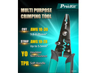 PROSKIT Alicate de Cravar 3em1 Corte Descarne e Crava 185mm PROSKIT Alicate de Cravar 3em1 Corte Descarne e Crava 185mm